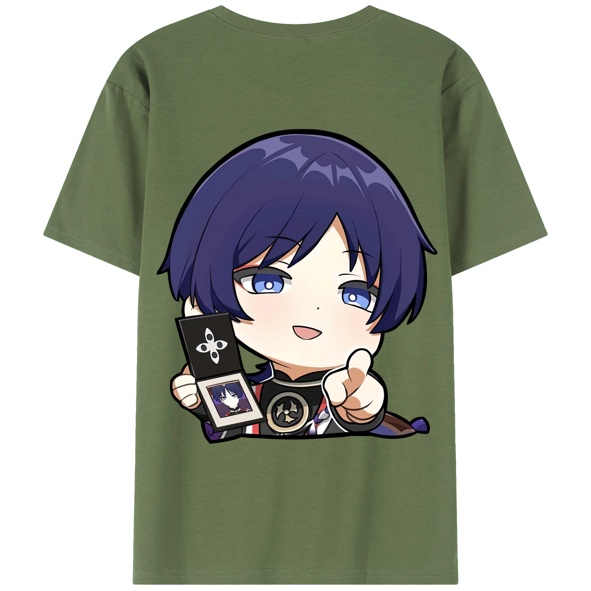 げんし神 さんペい genshin Sanpei 綿100％ メンズ半袖Tシャツ（バックプリント） 通気性